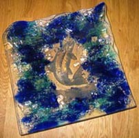 Fusing - Glasschale / Fusingglas / Glasmalerei