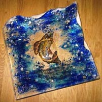 Fusing - Glasschale / Fusingglas / Glasmalerei