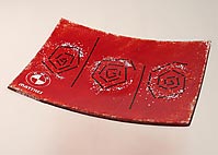 Exklusive Glasschale mit Firmenlogo