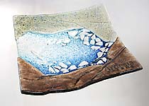 Handgefertigte Design-Glasschale mit Firmenlogo - Exklusives Kundengeschenk
