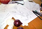 Handgezeichnete Entw�rfe f�r Glasmalerei nach echten Vorlagen - Glasatelier Schlieker