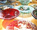 gro�e Auswahl an Glasschalen in unserer Ausstellung im OT K�nigsthal in Th�ringen