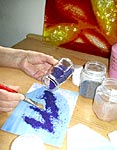 farbige Gestaltung von Fusinggl�sern - Glasatelier Schlieker