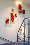 Wandbild im Treppenhaus - Wandinstallation - Kunstwerk Wand