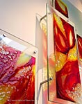 Wandbild im Treppenhaus - Wandinstallation - Kunstwerk Wand