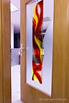 Designerglas für Eingangstür - Lichtausschnitt bunt